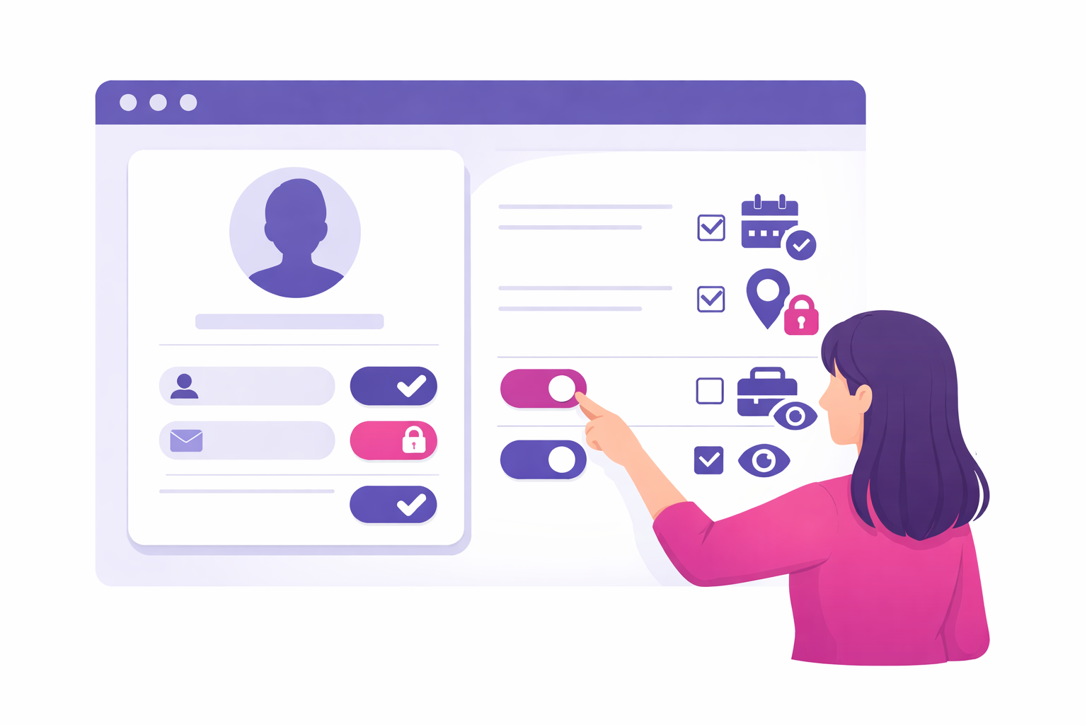 利用者の公開設定のイメージ